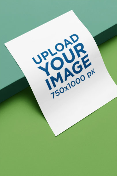 Mockup of a Poster Placed on a Customizable Background m35724