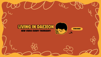 YouTube Banner Creator for a Travel-Themed Channel with an Illustrated Background