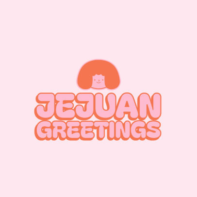 Travel Vlog Channel Logo Template with a Cute Girl Face