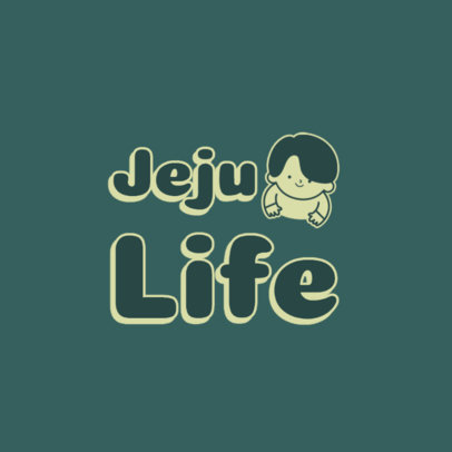 Logo Generator Featuring a Kid Cartoon for a Travel Lifestyle Vlogger