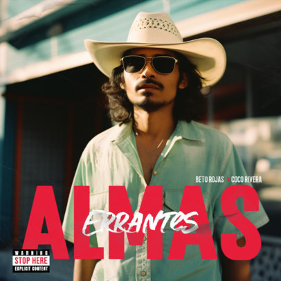Album Cover Generator Featuring an AI-Created Musician With a Sombrero 6736a