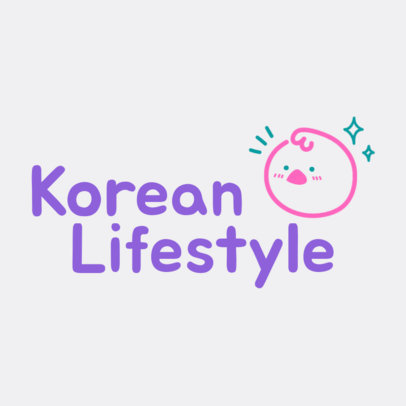 Doodle Logo Maker for a Korean Lifestyle Vlog