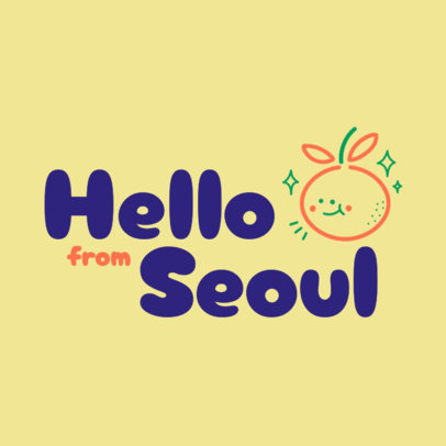 Travel Logo Generator for a Korean Vlog With Doodle Graphics