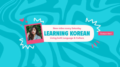 YouTube Banner Generator for a Korean Learning Channel