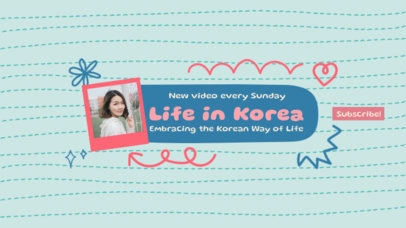 YouTube Banner Creator for a Korean Culture Vlog