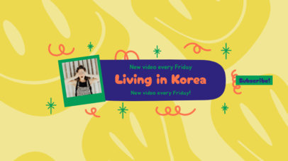 Travel YouTube Banner Generator for a Korean Lifestyle Vlog