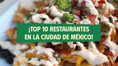 YouTube Thumbnail Template for a Top Mexican Restaurants Vlog