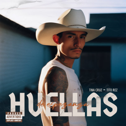 Album Cover Template for Regional Mexican Enthusiasts Featuring a Musician 6736c