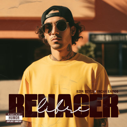 Music-Themed Album Cover Maker With an Urban-Genre Singer 6736d