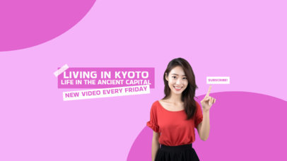 YouTube Banner Creator for a Lifestyle Vlog in Kyoto