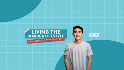 Travel YouTube Banner Generator Featuring an Ikaruga-Themed Lifestyle Vlog