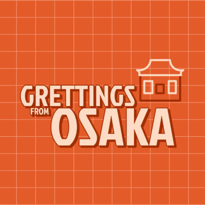 Lifestyle Logo Maker for an Osaka-Themed Channel Vlog