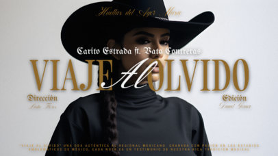 YouTube Thumbnail Creator for a Female Norteno Musician with a Cowboy Hat  6729b