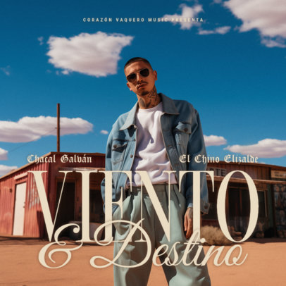 Album Cover Maker Featuring a Musician in a Western Setting 6728e