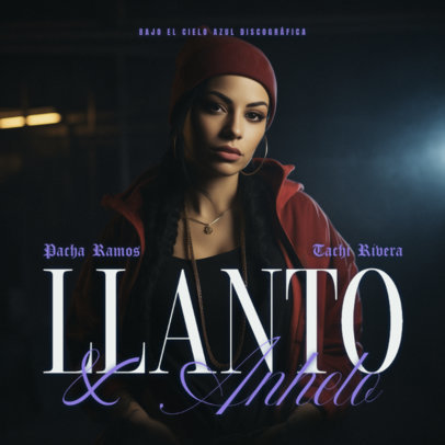 Album Cover Generator Featuring an AI-Created Female Musician 6728g