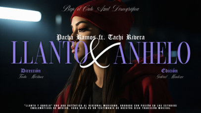 YouTube Thumbnail Generator to Promote a Female Artist's New Single 6729g