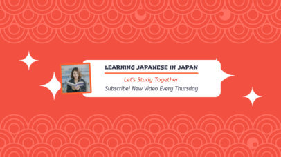 YouTube Banner Generator for a Japanese Learning Channel