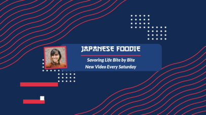 YouTube Banner Template for a Japanese Foodie Vlogger
