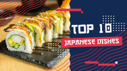 YouTube Thumbnail Template for a Japanese Foodie Vlogger