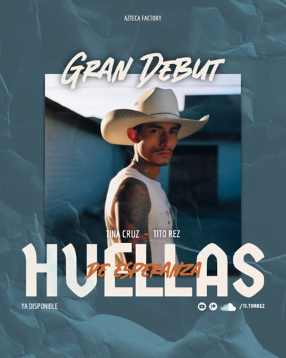 Instagram Post Template for Regional Mexican Enthusiasts for a Musician Album Promo