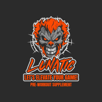 Logo Generator for an Energetic Supplement With an Evil Skull Graphic 6233a