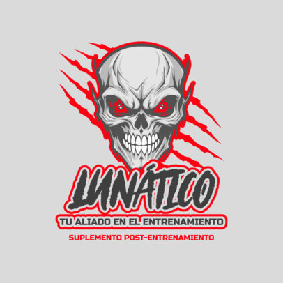 Energetic Supplement Logo Maker With a Skull Graphic 6233d