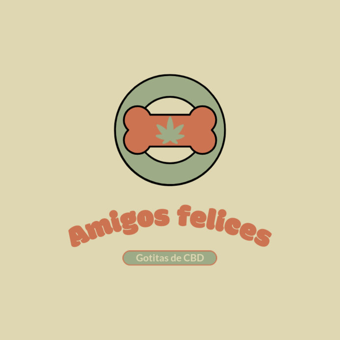 Logo Creator with a Bone Graphic for a CBD Pet Drops Brand