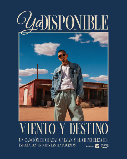 Instagram Post Maker for a Trap Mexican Artist New Song Ad