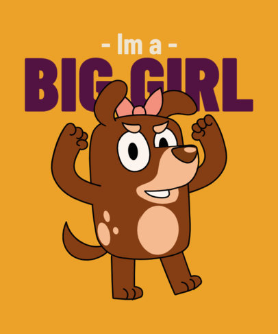 T-Shirt Design Generator Featuring an Illustrated Dog Inspired by Bluey