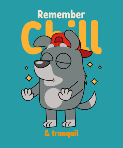 Cool T-Shirt Design Maker Featuring a Bluey-Inspired Illustration