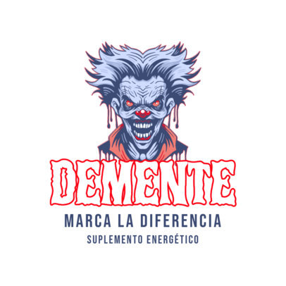 Energy Supplements Brand Logo Template with an Insane Character Graphic