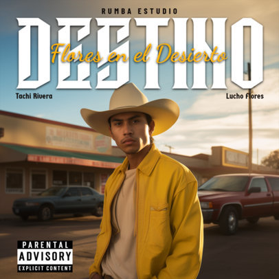 Regional Mexican Album Cover Maker Featuring a Singer 6732d