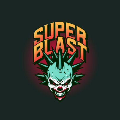 Online Logo Maker for an Energy Supplements Brand with a Horror Clown Graphic 6236