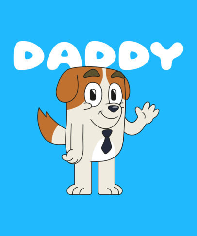 Dog-Themed T-Shirt Design Maker Featuring a Graphic Inspired by Bluey 2138k-6094