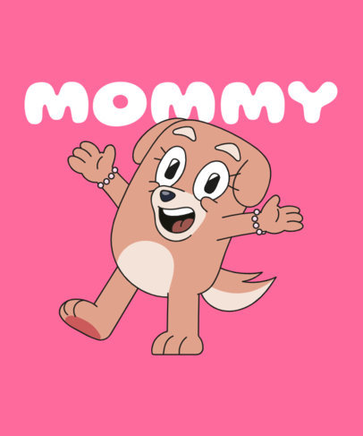 Bluey-Inspired T-Shirt Design Generator With a Happy Dog Graphic 2138l-6094