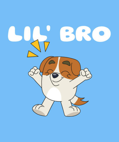 Animals T-Shirt Design Creator Featuring Bluey-Inspired Dog Graphic 2138m-6094