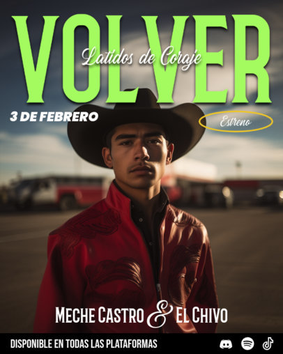 Norteno Music Instagram Post Generator for a Regional Mexican Genre