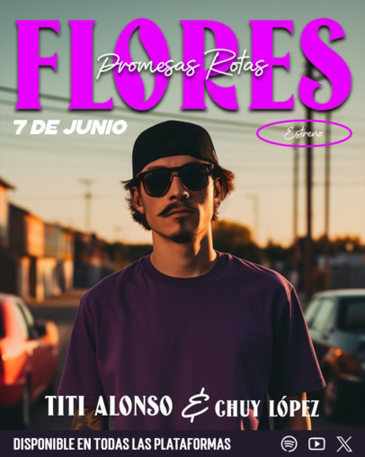 Music Instagram Post Creator for an Urban Mexican Singer