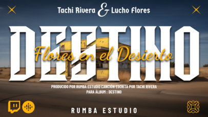 Regional Mexican YouTube Thumbnail Maker Featuring a Singer