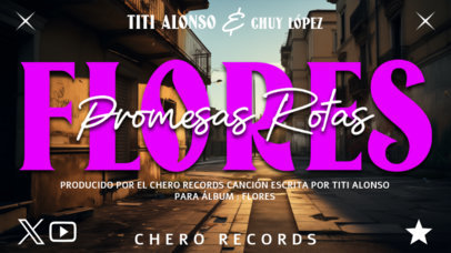 Music YouTube Thumbnail Creator for an Urban Mexican Singer