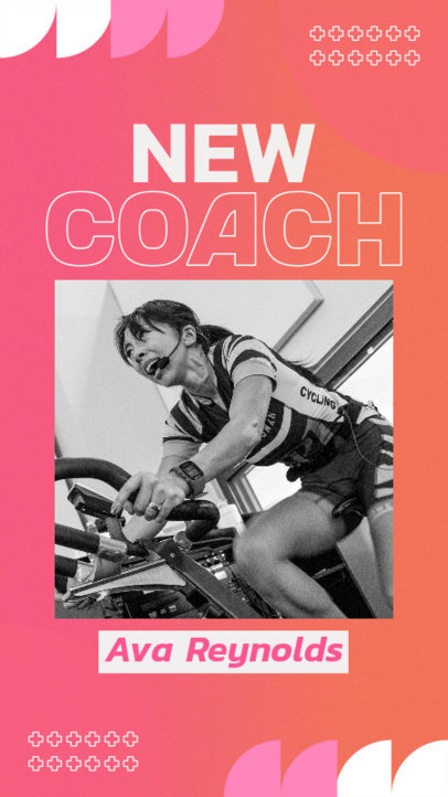 Instagram Story Maker to Introduce an Indoor Cycling Coach