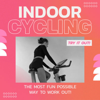 Instagram Post Maker Featuring a Fitness Quote for an Indoor Cycling Studio