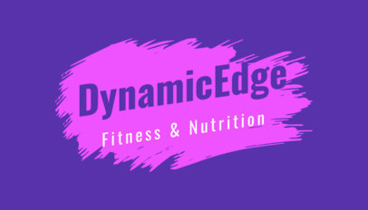Front Business Card  Creator for a Fitness and Nutrition Coach