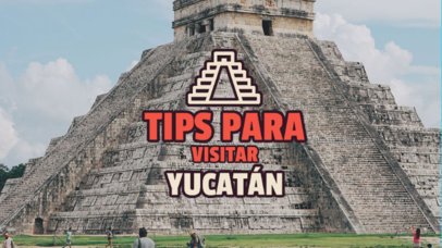 YouTube Thumbnail Template Featuring Tips to Visit Yucatan 6093b