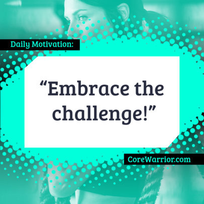 Instagram Post Generator for a Training Center With a Motivational Phrase