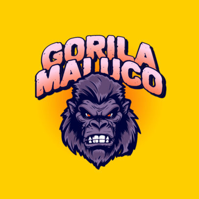 Logo Template with an Aggressive Gorilla for a Pre-Workout Supplements Brand 6236a