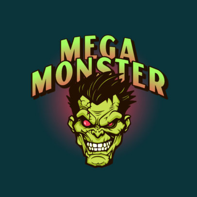 Logo Maker with a Scary Monster for a Pre-Workout Supplements Brand 6236d