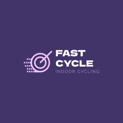 Indoor Cycling Studio Logo Maker with a Wheel in Motion