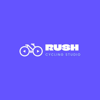 Cycling Studio Logo Creator Featuring a Bike Graphic