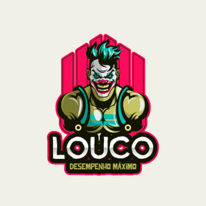 Pre-Workout Supplement Logo Maker With an Evil Clown